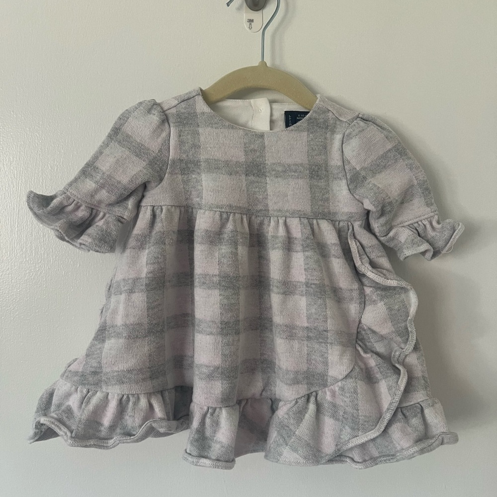 Janie and Jack Plaid Ruffle Baby Dress